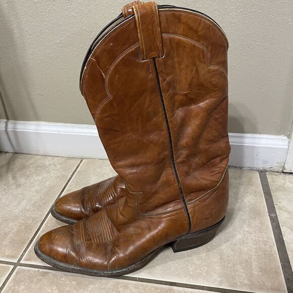 Tony Lama Other - Tony Lama 5084 Men’s 11.5 B Narrow Vintage Brown Leather Western Cowboy Boots